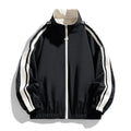 Oem Customized logo Design Men's Stand Collar Trendy Striped Fashionable Versatile Outerwear Windproof Spring Reversible Jacket MegaBDM