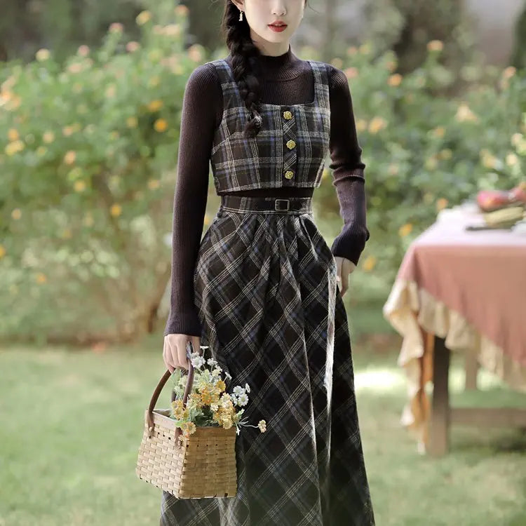 Fall Casual 3 Piece Set for Women Top And Skirts Set Clothing Wholesale