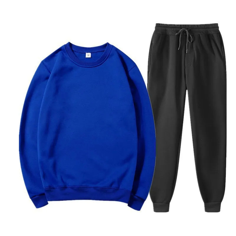 Bangladesh China Factory Wholesale Price Mens Fleece Lined Sweatshirt and Jogger Set Casual Two Piece Outfit Winter Activewear MegaBDM