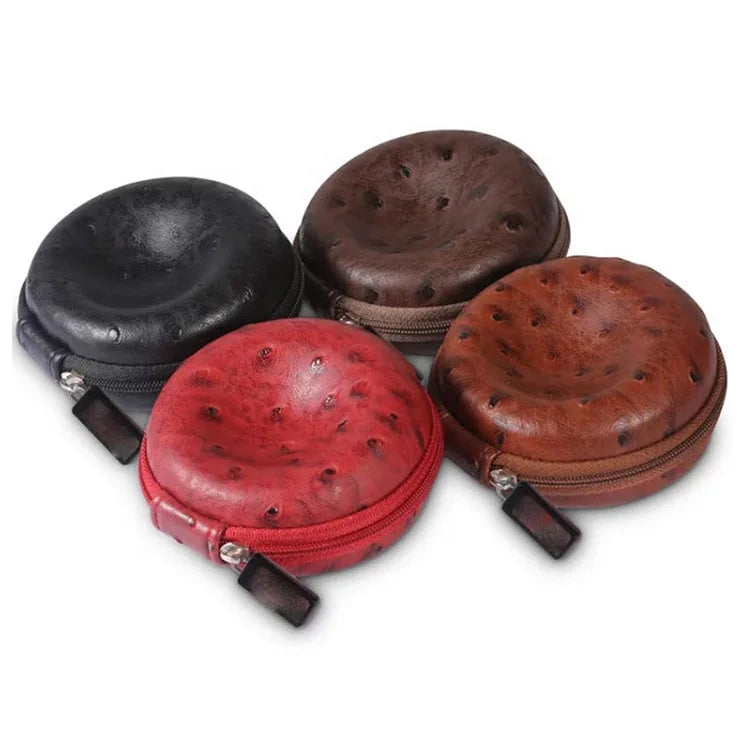 PU Leather Single round Luxury Watch Case with Zipper Portable Watch Storage Box for Travel Elegant Luxury Travel Case MegaBDM