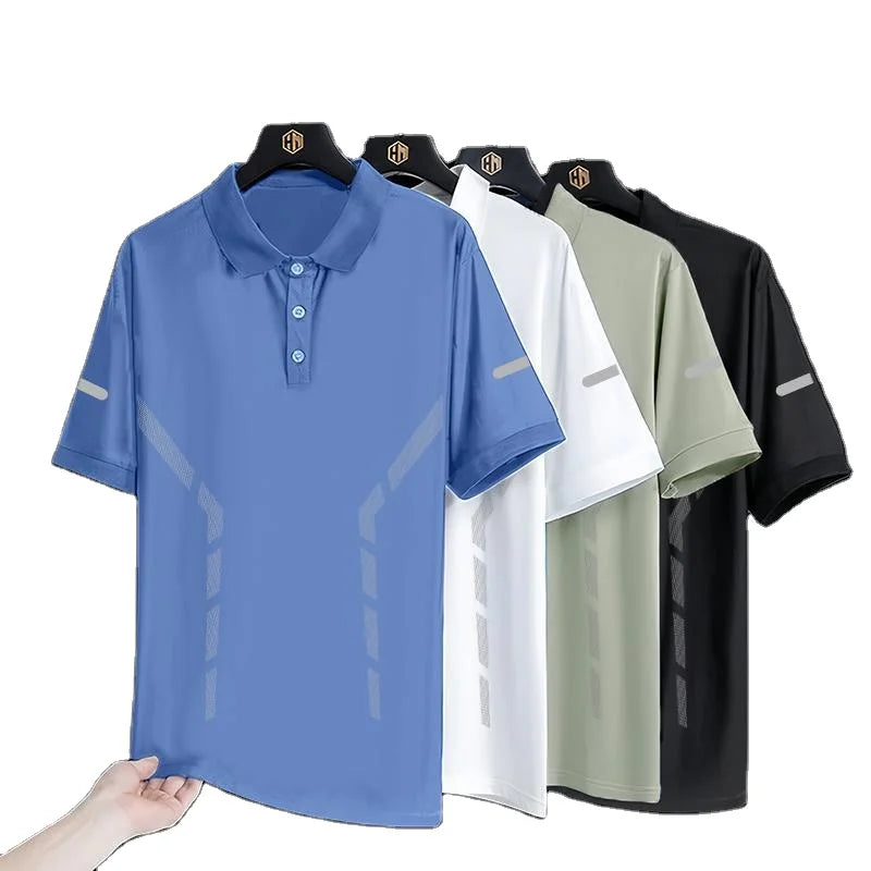 Bangladesh CN Factory Price Custom Logo Embroidery Men's Breathable Quick Dry Short Sleeve Casual Solid Color Polo Shirt MegaBDM