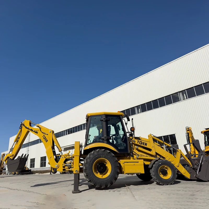 TDER Wheel Backhoe Loader With Price Mini Tractor Loader Backhoe Excavator With Digger Machine Traktor
