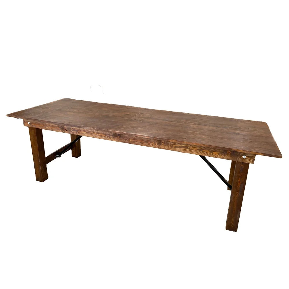 High Quality Solid Wood Antique Farmhouse Table for Banquet Wedding Event Party Garden