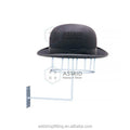 White Modern Portable Detachable Steel Wall Mounted Hat Holder with Shelf for Clothing Retail Store Carton Anti-Rust