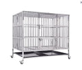 Luxury Mobile Stainless Steel Separation Dog Cage Divided Crate Wheels Tray Eco-Friendly for Breeding Pet Hospital Use MegaBDM