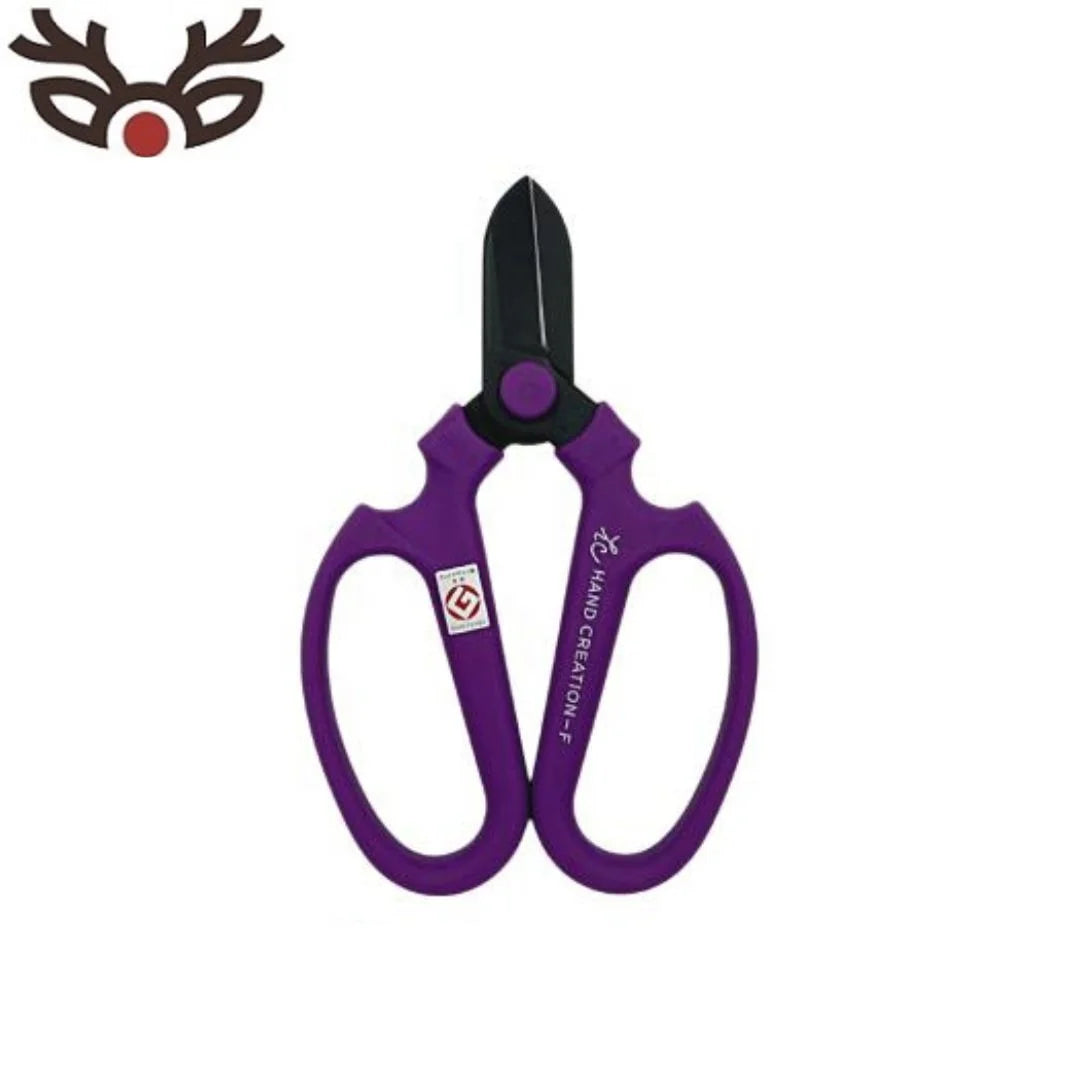 Industrial Grade SAKAGEN F-170 Black Blade Purple Flower Scissors for Hand Creation Japanese-Made Garden Scissors for DIY
