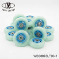Sky Blue Color Sports Accessories 76x24mm Impact Resistant PU Wheels for Mechanical Equipment MegaBDM