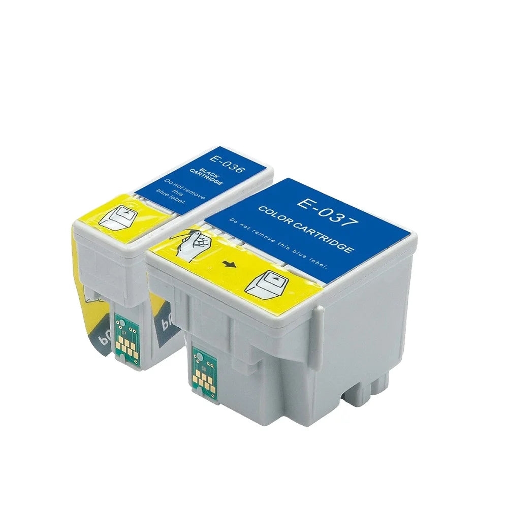 Tatrix T036 Inkjet Cartridge T037 T036 Color Compatible Printer Ink Cartridge for Epson Stylus C42UX/C44UX C46 MegaBDM