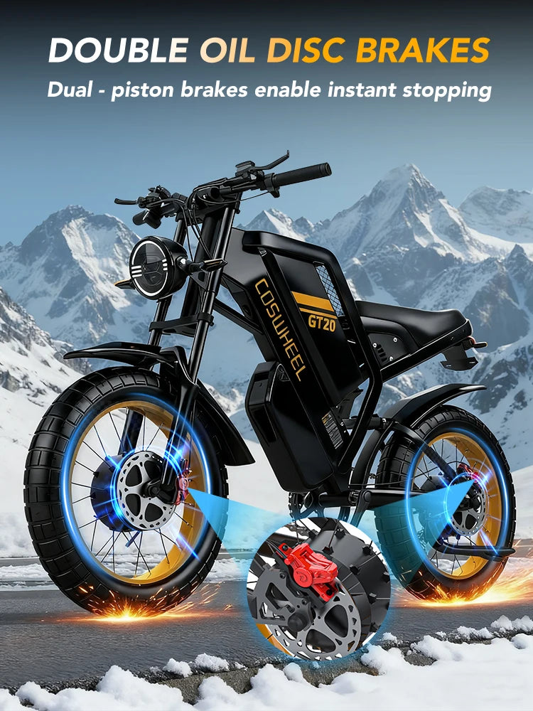 In Stock Adults Black60v Electric Motorcycle 60ah 4000w Electric Dirt Bike
