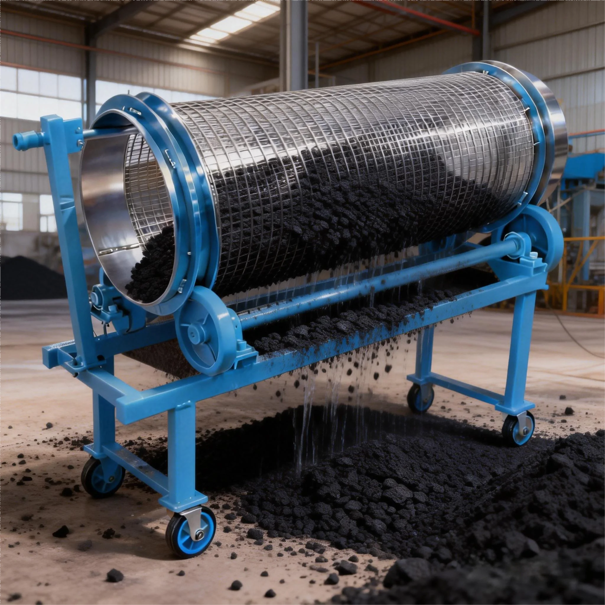 Shaftless Drum Trommel Screen Particle Screening Equipment 0-6t/h 380V Patented for Sand & Gravel ClassificationZHOUCHI