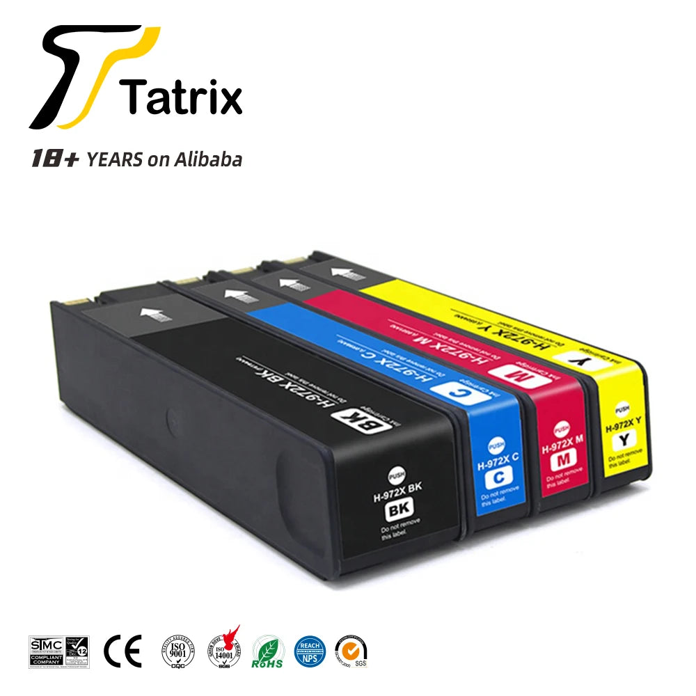 Tatrix HP 972 972X F6T84AN Pigment Ink Cartridge for HP Pagewide pro 452dn/dw/477dn MegaBDM