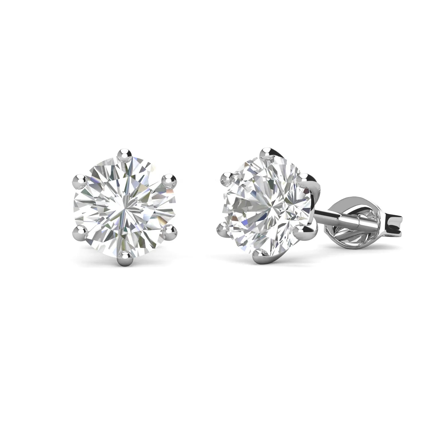 Diamante Cultivado En Laboratorio Pendientes De Moissanita De Plata De 925 De Joyeria Las Mujeres Destiny Jewellery