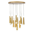 Modern Luxury Aluminum Acrylic Hotel Pendant Light Long Hotel Staircase Hanging Chandelier