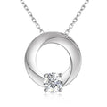 Lab Grown Moissanite Diamond Jewelry With GRA Certificate 925 Silver Plated Circle Pendant Women Necklace Destiny Jewellery