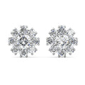 Brilliant  Moissanite Diamond 925 Silver Flower Cluster Stud Earrings for Women Destiny Jewellery