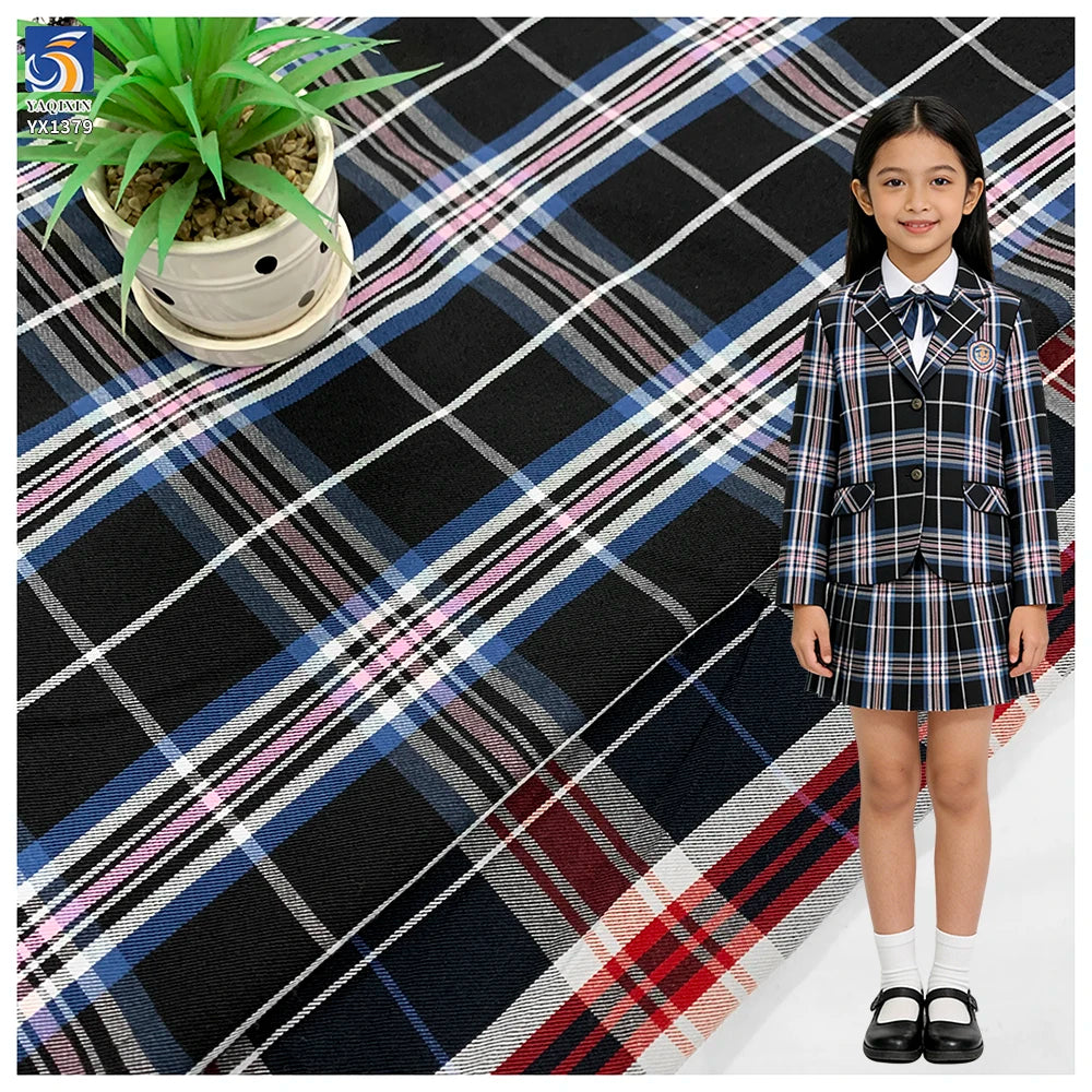 YX1379 Top Quality 200gsm 70% Polyester 30% Cotton Yarn Dyed Plaid Fabric Textile for School Uniform Fabric for African Market MegaBDM