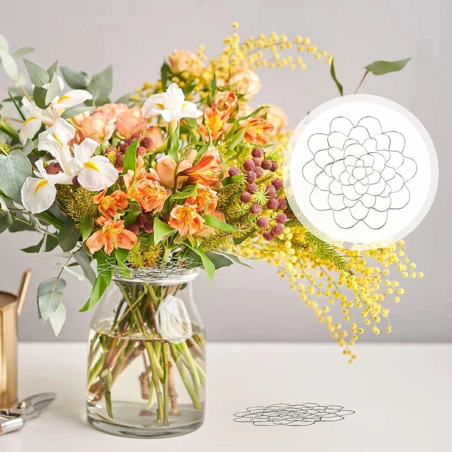 Premium Customizable Artificial Flower Arranger with Light Floral Design Style Room Decoration Valentine's Day Year-Round Beauty