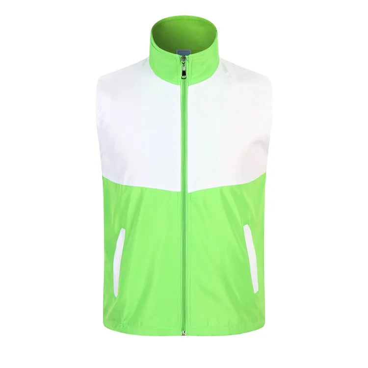 Oem Customized logo Shoulder Vest Work Clothes Composite Color Blocking Vest Volunteer Work Clothes Mens Vest Jacket
