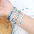 Adjustable Waterproof Friendship Lucky Prayer Jewelry Handmade Woven Tibetan Buddhist Wax String Bracelet for Women Men