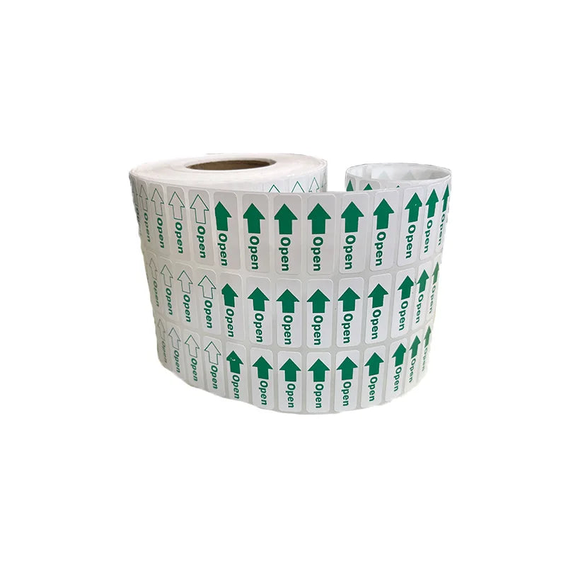 Wholesale SINOCO Three-Line Removable Adhesive Sticker Roll Barcode Semi-Gloss Waterproof PET Material Customizable Packaging
