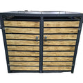 Outdoor Open Top 240L Eco-Friendly Square Metal Storage Bins Garden Wheelie Bin Cover for Home&Commercial Use