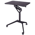 Height Adjustable Standing Laptop Desk Cart Rolling Couch Gas Spring Riser Table Mobile Sit Stand Desk With Lockable Wheels