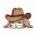 Customized Waterproof Eco-Friendly Durable Vinyl Adhesive Stickers Cute Rabbit Animal Cartoon Digital Printing DIY Decorations