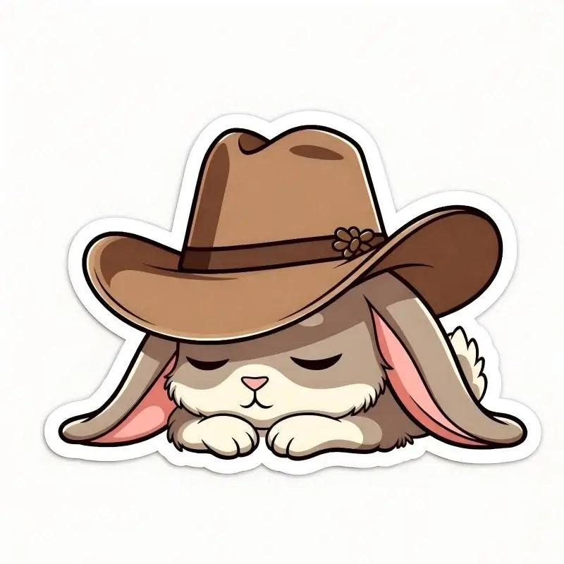 Customized Waterproof Eco-Friendly Durable Vinyl Adhesive Stickers Cute Rabbit Animal Cartoon Digital Printing DIY Decorations