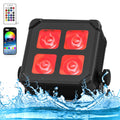 U`King 4x10W IP65 Waterproof Wireless Stage Par Light Battery Powered Uplight LED RGBWA UV 6in1 Rechargeable Outdoor Uplights MegaBDM