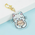 Customized Transparent Gradient Epoxy Keychain Acrylic Double-Sided Printing Custom Rainbow Keychain MegaBDM