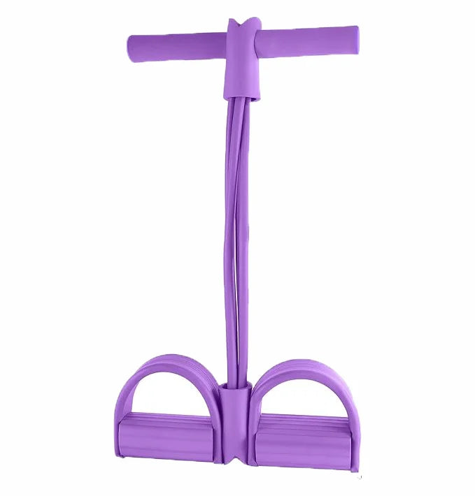 Fitness Equipment Elastic Foam Yoga Pedal Pull Reducer Resistance Band with Handles Multi-Function Tension Rope