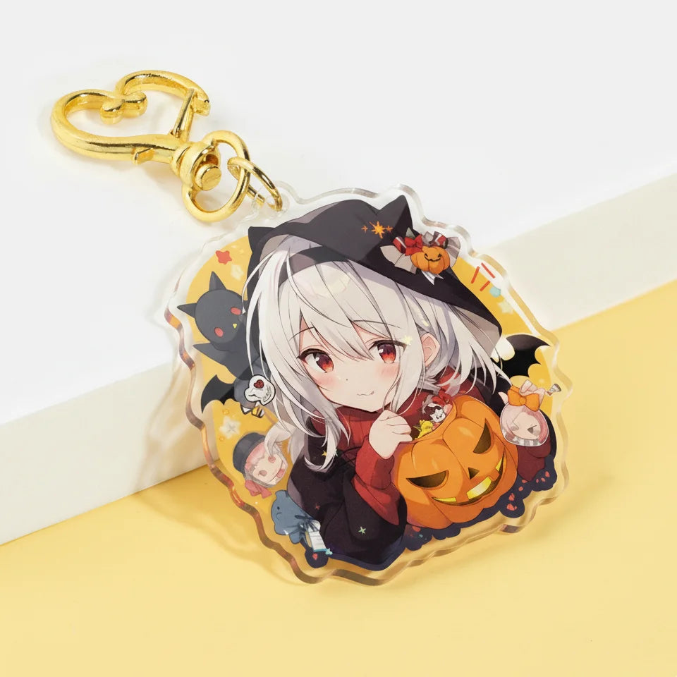 Custom Logo Transparent Acrylic Keychain Anime Cartoon Pendant Flash Carabiner Promotional Keychain Personalized MegaBDM