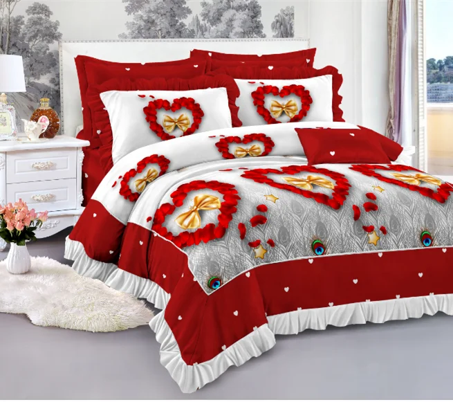 Cheap Hot Sale Bed Sheet Set Machine Washable Duvet Cover 6pc Set Customized king Size 100% Cotton Quilt Cover Set