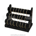 Linen Flannel Velvet Black Bar Holder Watch Jewelry Bangle Bracelet Holder for shop Display
