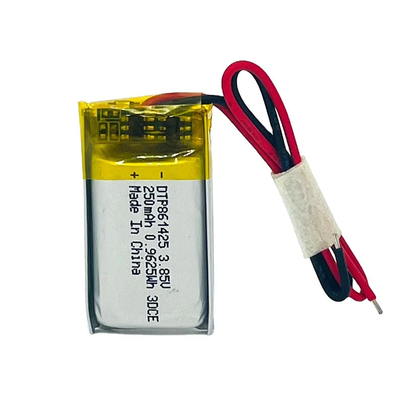 High Quality 3.7v 250mah Lipo Battery Semi-Solid State for Toys Model 861425 Lithium Ion Pouch 3.7v 250mah Li Polymer Battery