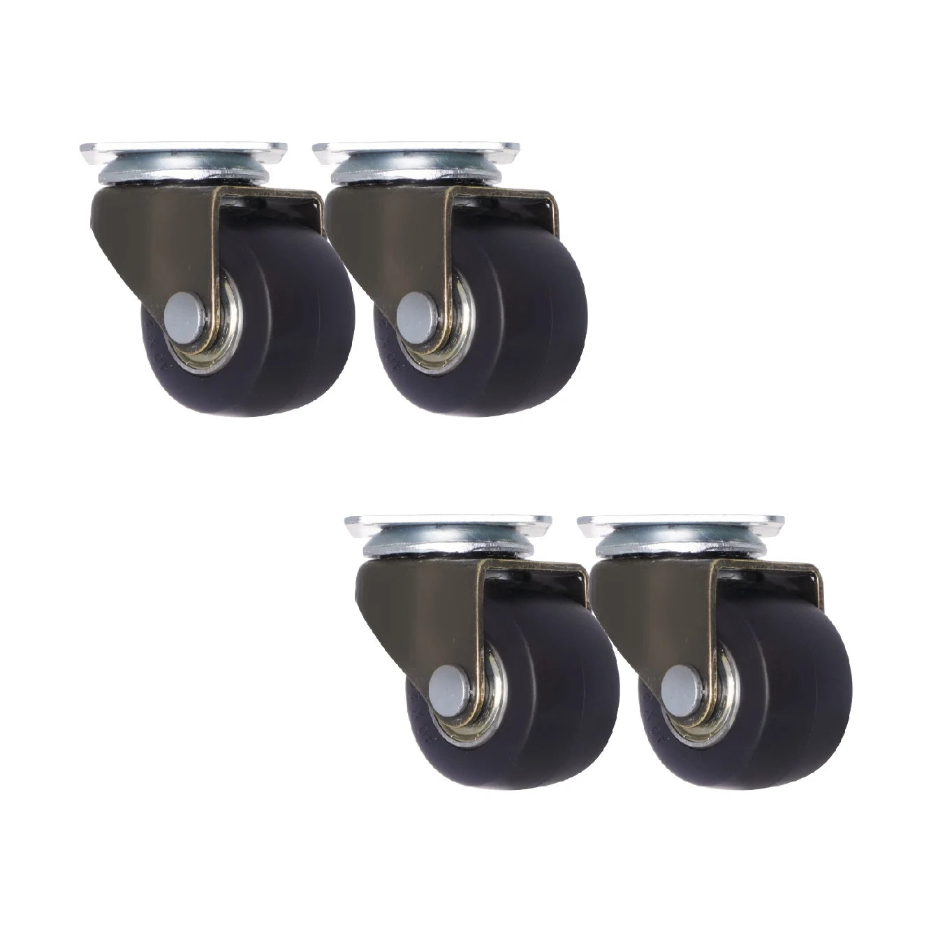 1.5 Inch TPR Swivel Caster Wheel Durable Roller Bearing 40kg Load Capacity for Bedroom Kitchen Furniture Cabinet Easy Moving