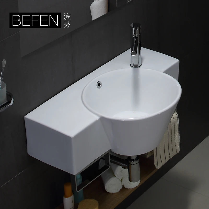 Glossy White Bowl Sink Luxury Wash Basin