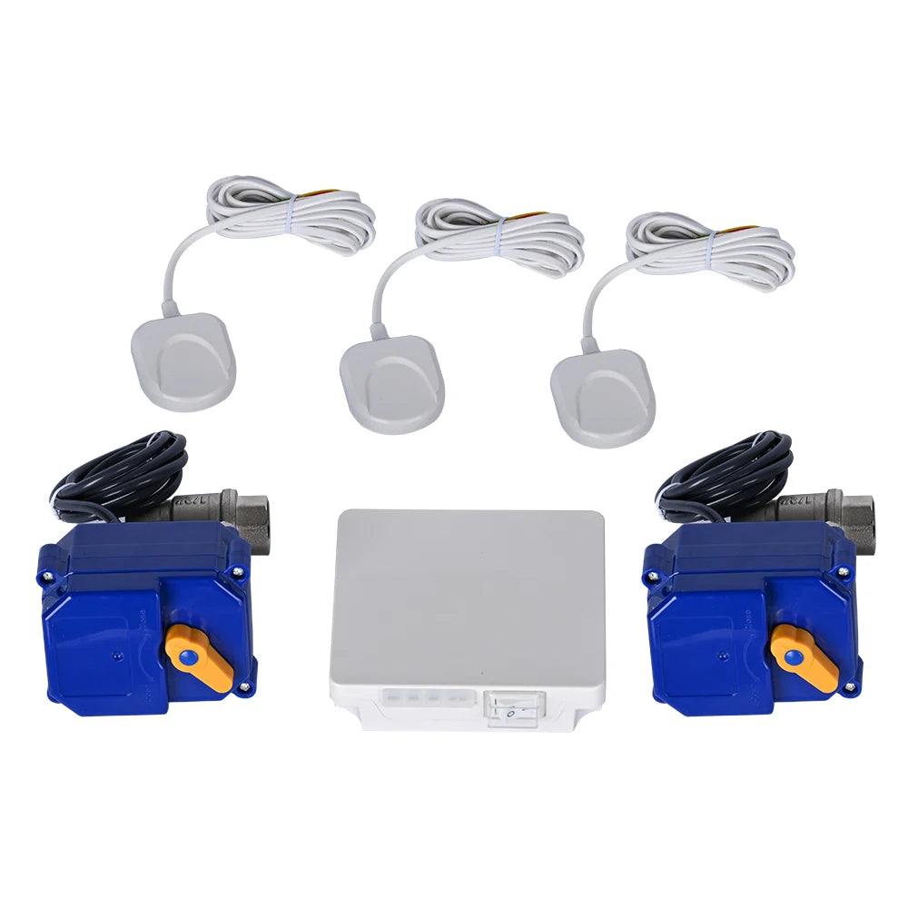 RS485 Modbus Controller Electric Ball Valve Set Flood Prevention Kit Wired Leak Sensor Probes for Water Media OEM Customizable
