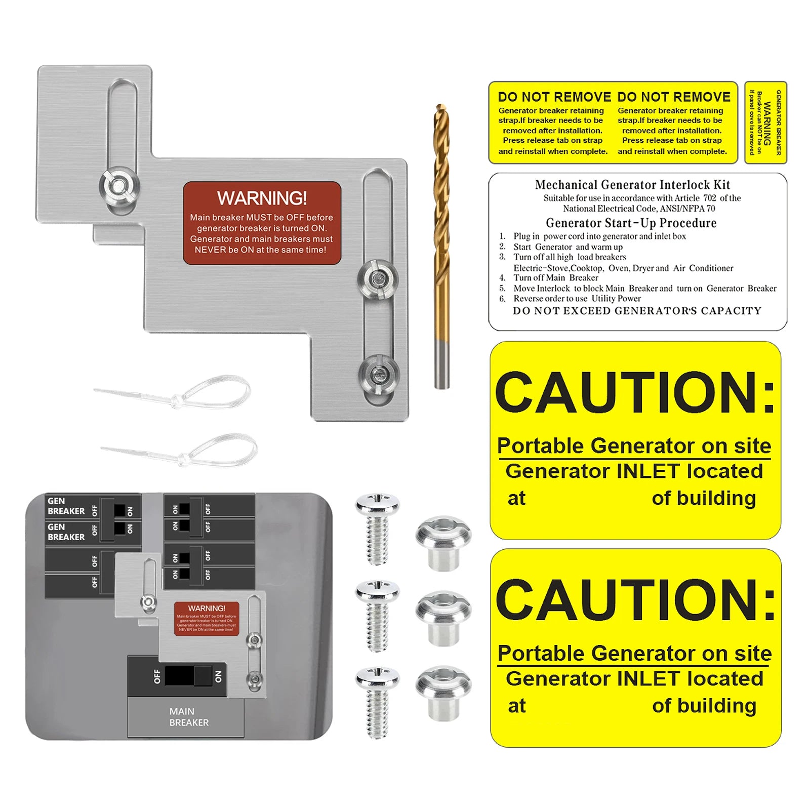 Generator Interlock Kit Suitable for Eaton or Cutler Hammer Challenger BR SeriesProfessional Electrical Interlock Kit(BR-200)