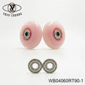 Furniture Casters 60x24mm Red Cast PU Wheel with PP Core Low Noise for Hotel & Logistics MegaBDM