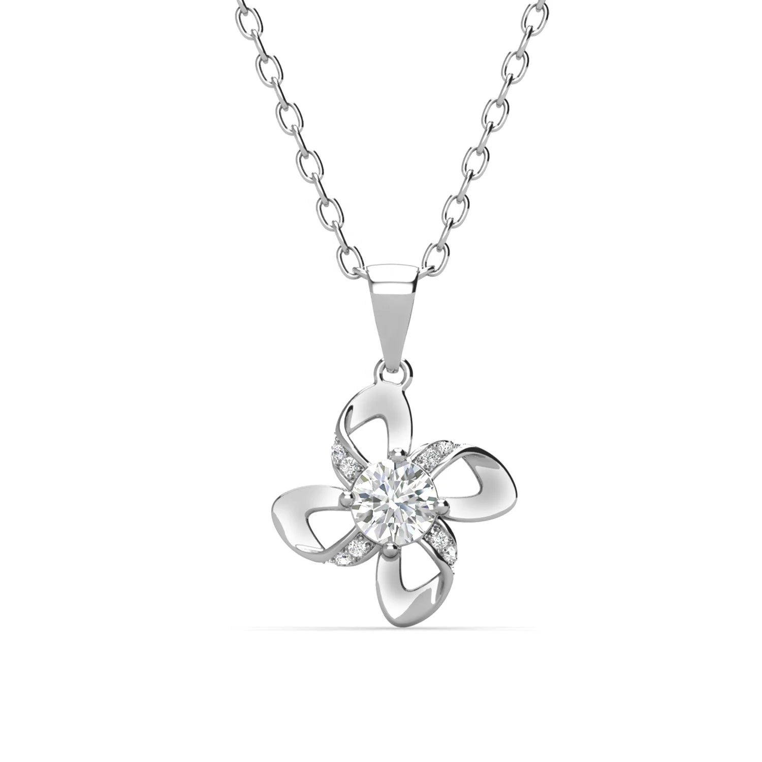New GRA Moissanite Diamond With Certificate 925 Sterling Silver Knot Pendant Fine Necklace Jewelry for Women Destiny Jewellery