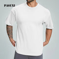 PASUXI Wholesale Custom Skin-friendly Breathable Pure Cotton Short Sleeve T-shirt for Men's Casual Outdoor Sports and Daily Wear MegaBDM