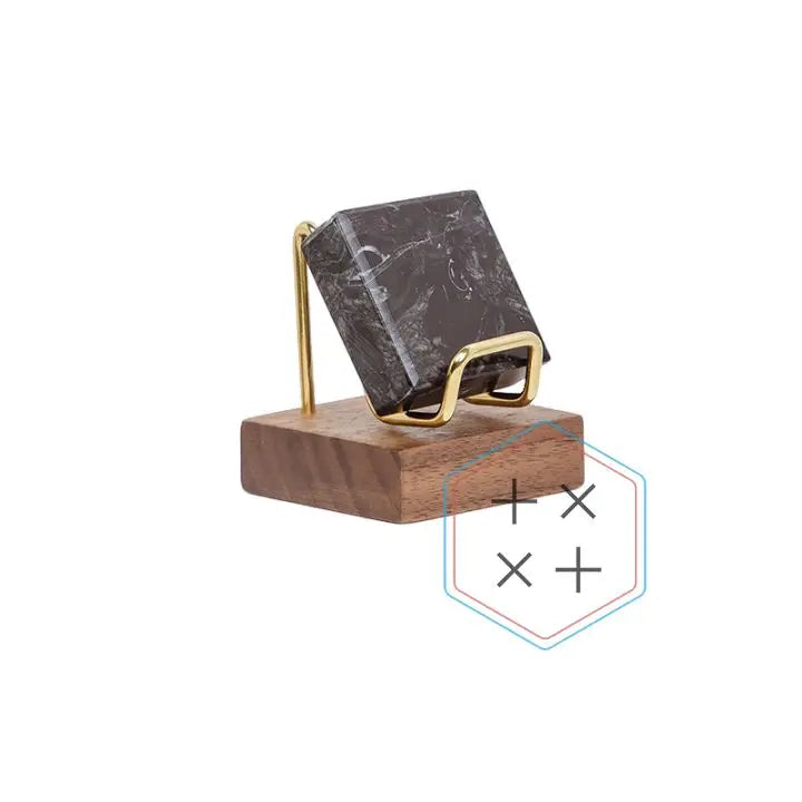 Ore Crystal Fossil Rock Detachable Storage Display Stand (Metal+Wood)