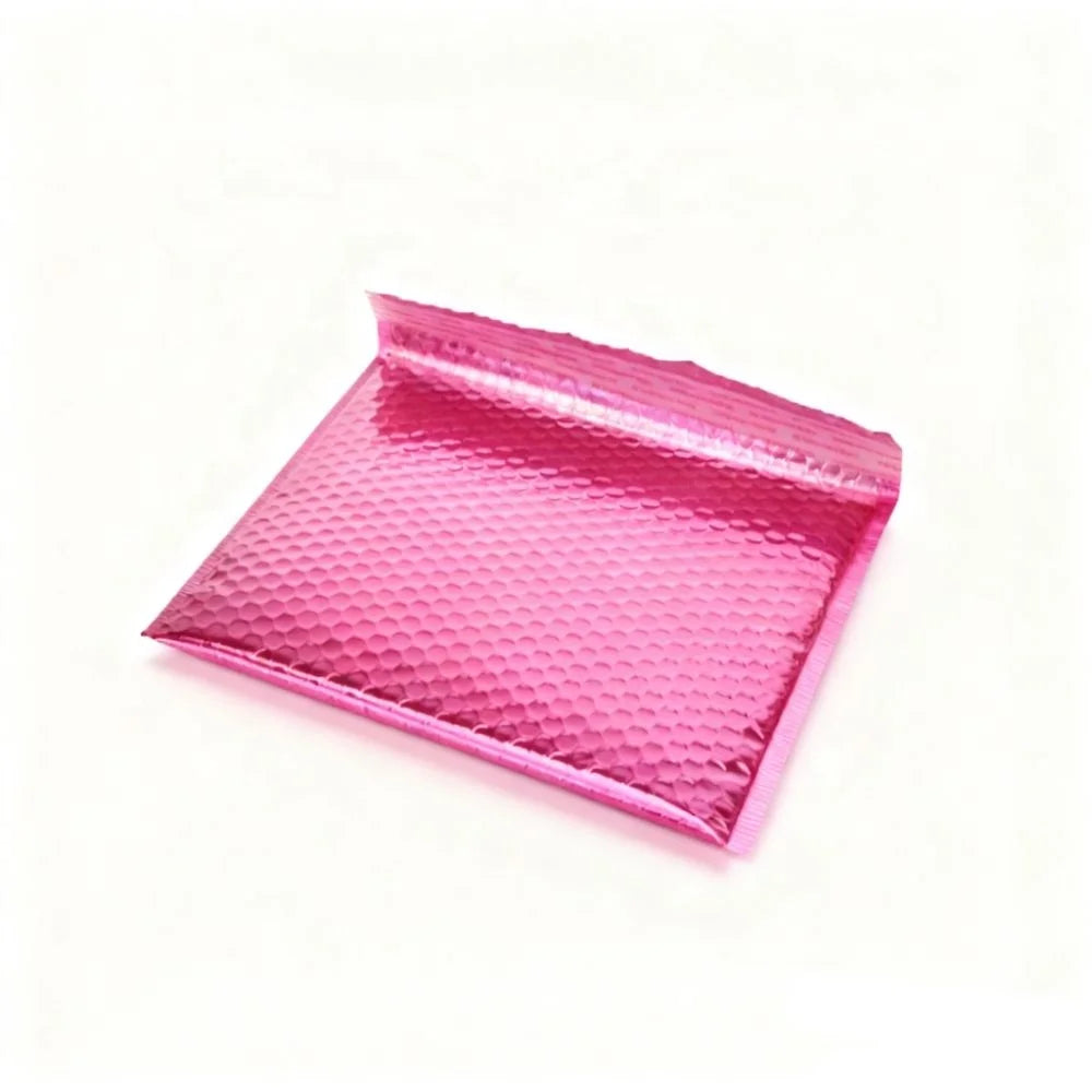 RDY 15*20+4cm Poly Bubble Tear Proof Clothing Packaging Bag with Rose Gold Aluminum Plated Film for Logistics Protection MegaBDM