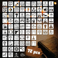 Christian Faith Painting Stencil Set 72 Pcs 3x3 Inch Reusable Cross Bible Angel Jesus Templates for Wood DIY Crafts MegaBDM