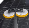 Zhenda Factory  Double Head Solar Panel 5.5M Lithium Battery With Durable Aluminum Pole Automatic Cleaning Brush