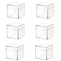 Periodic Table Cube Box for 1in ItemsMini Clear Acrylic Storage BoxSquare Transparent Display Case(6PCS)