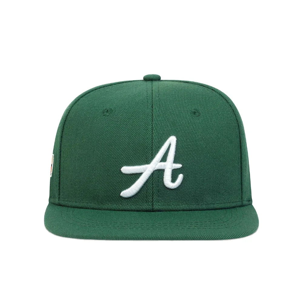Customizable Classic Green Baseball Caps White Embroidery Los Angeles Patch Sporty Common Flat Brim Hat Featuring Custom Logo