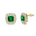 Bijoux Argent 925 Plaqu Boucle Doreille 2022 Gemstone Emerald Vintage Cluster Stud Earrings for Women Destiny Jewellery
