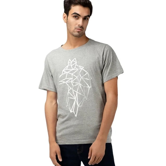 Direct Factory Sale Men's Trendy Short-Sleeve T-Shirt 100% Cotton Comfort Wear Machine Washable Delicate Fabric